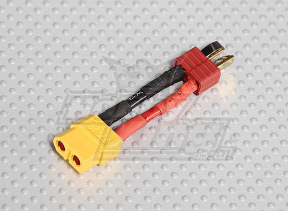 Male T-Connector <-> Female XT-60 (1pc/bag)